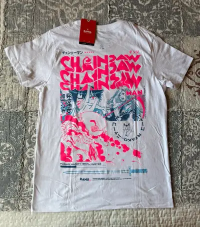 Polera blanca Chainsaw Man - miniatura 1
