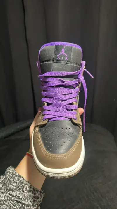 Zapatillas Air Jordan Mid Marrón y Morado - miniatura 2