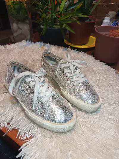 Zapatillas plateadas Pepe Jeans con brillo - miniatura 5