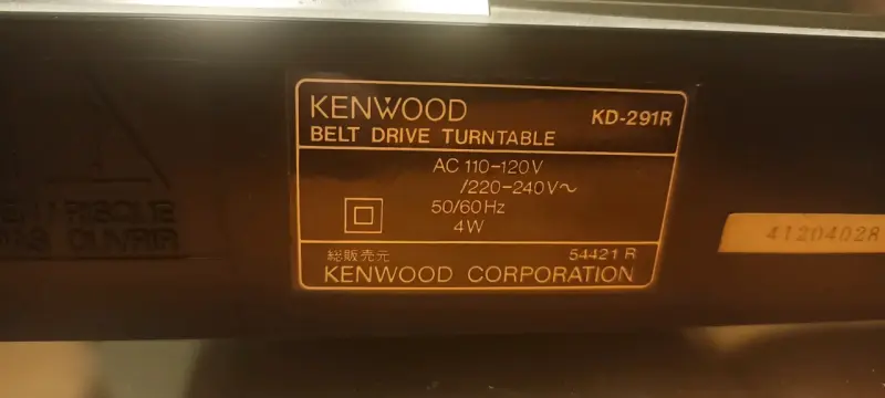 Tocadiscos Kenwood KD-291R con Tapa Protectora - 4
