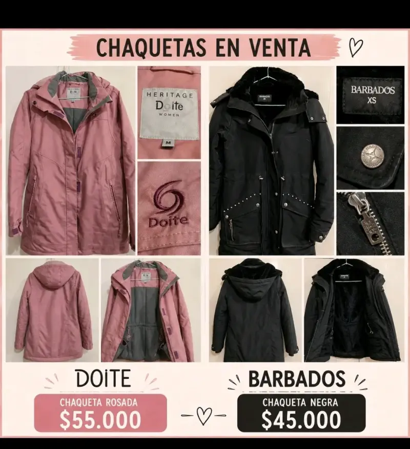 Chaqueta Rosada Doite Mujer Talla M