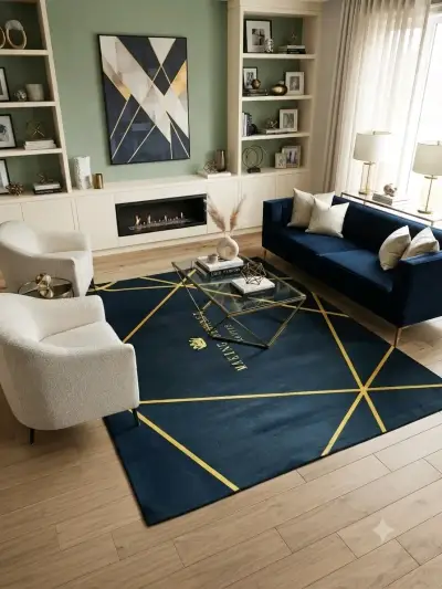 Alfombra para living con antideslizante - miniatura 1