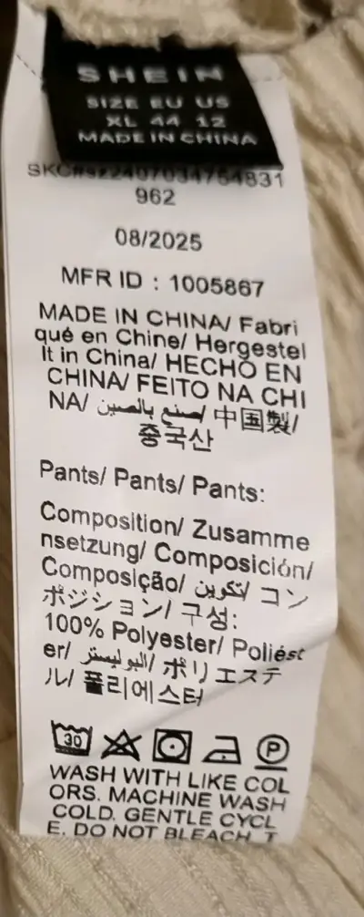 Pantalones beige de lino para mujer - miniatura 3