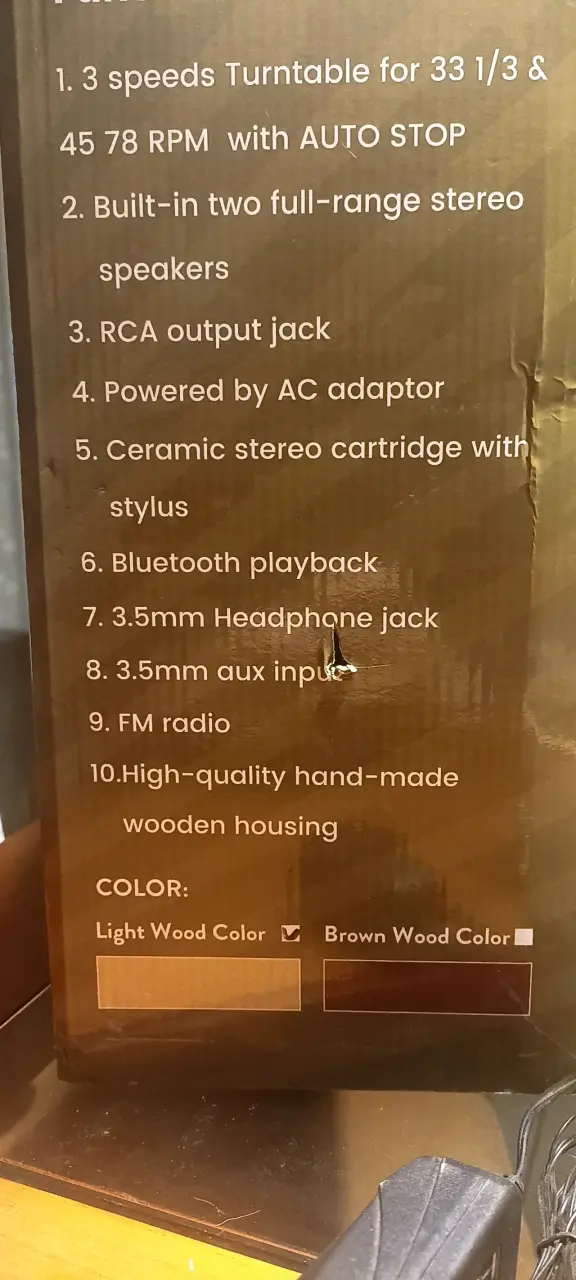 Tocadiscos clásico con Bluetooth y radio FM - 5