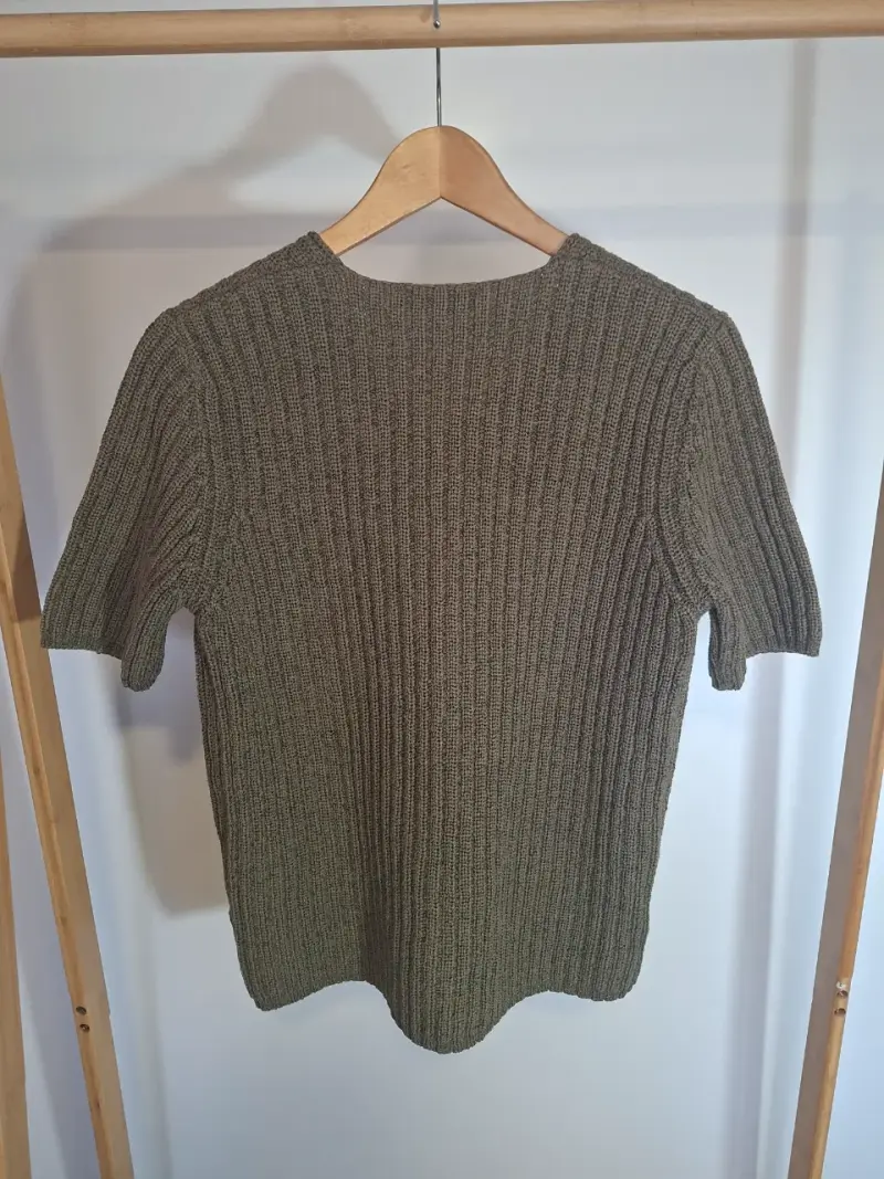 Polera de punto verde oliva Cassani talla 38 - 3
