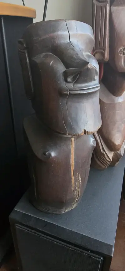 Esculturas de madera arte Rapa Nui TOROMIRO - miniatura 2