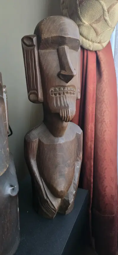 Esculturas de madera arte Rapa Nui TOROMIRO - miniatura 3