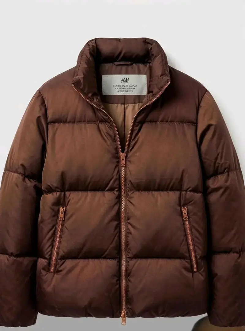 Chaqueta acolchada marrón H&M