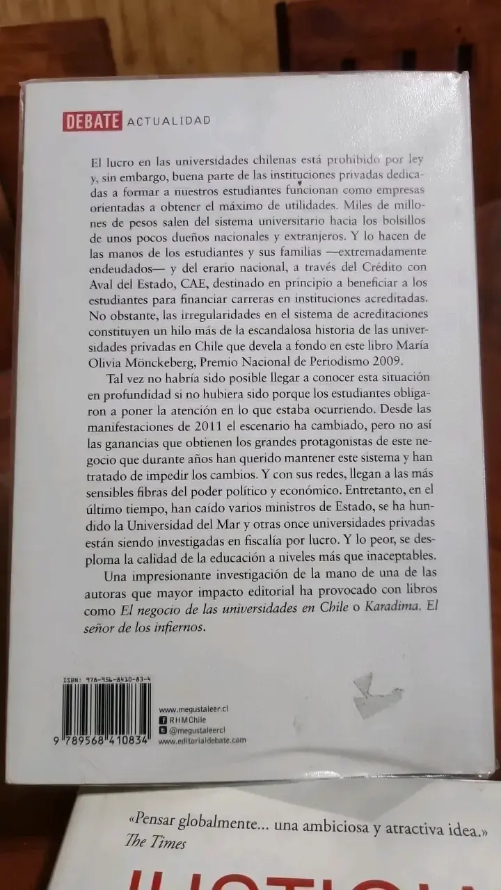Libro 'Con Fines de Lucro' de María Olivia Mönckeberg - 2