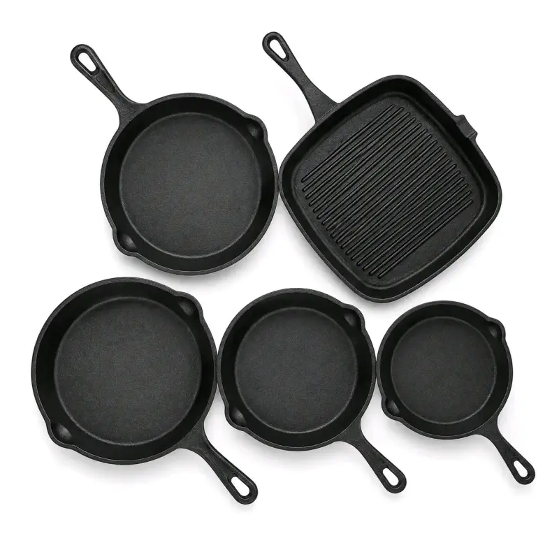 Set de Sartenes de Hierro Fundido 5 Piezas - 1