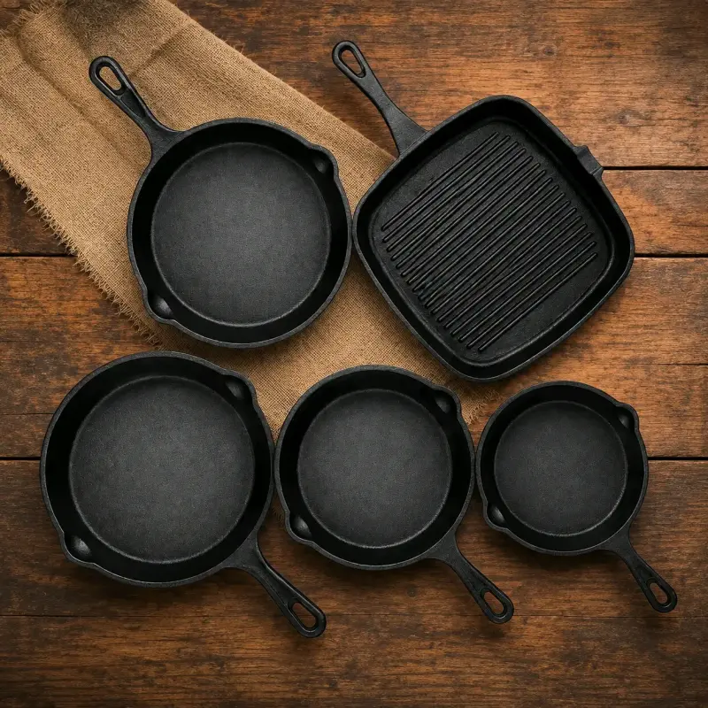 Set de Sartenes de Hierro Fundido 5 Piezas - 3