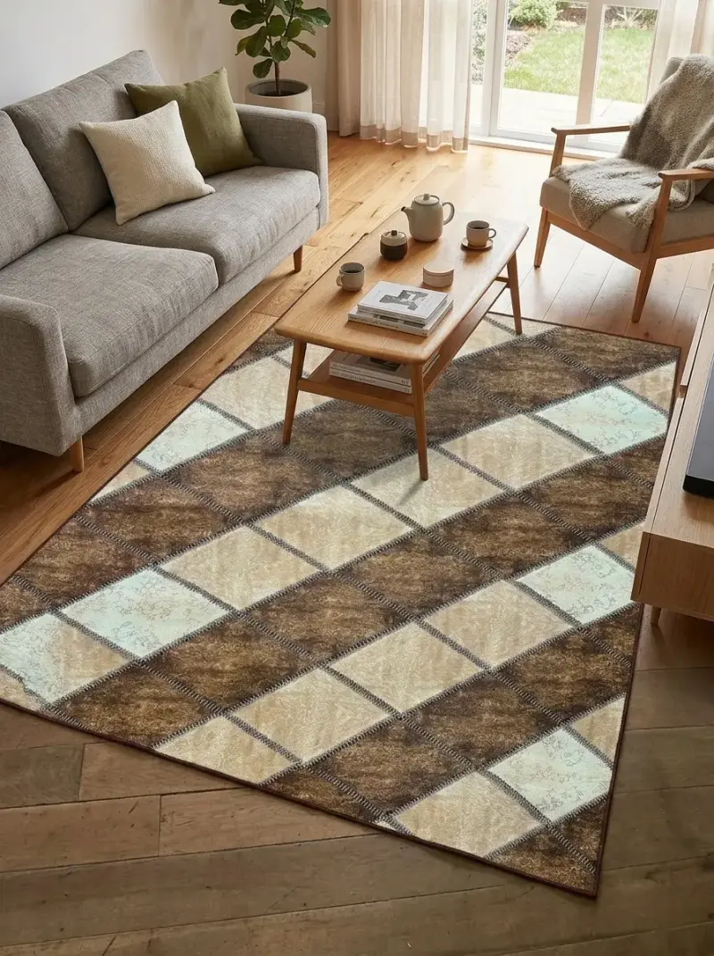 Alfombra decorativa para living antideslizante