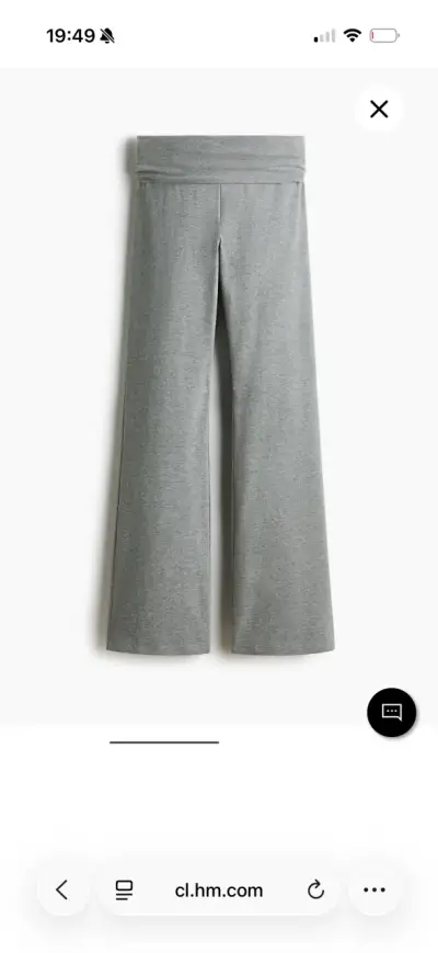 Pantalón de algodón gris - miniatura 1