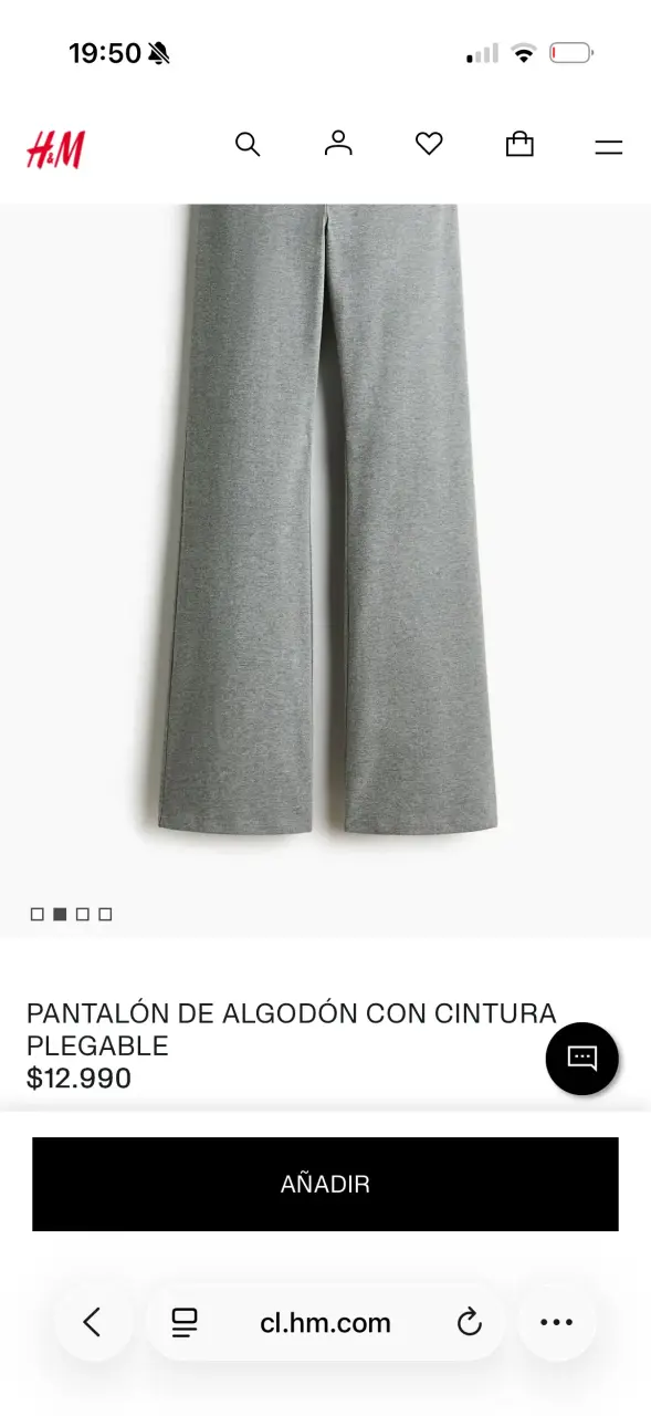 Pantalón de algodón gris - 2
