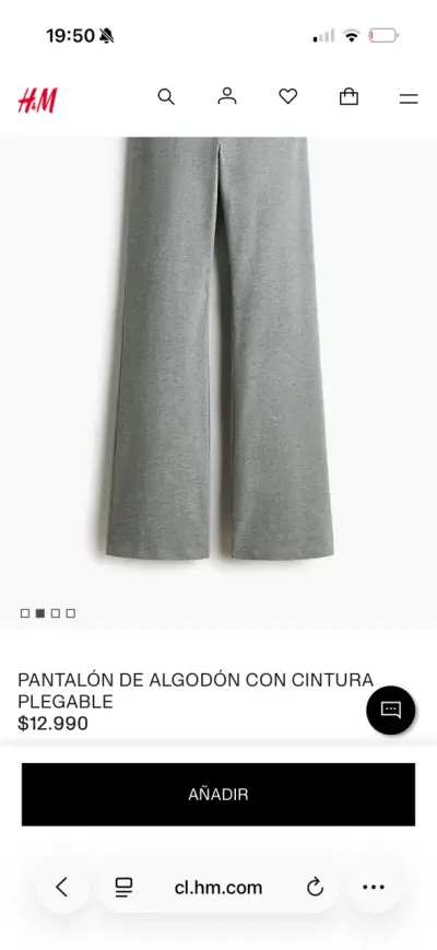 Pantalón de algodón gris - miniatura 2