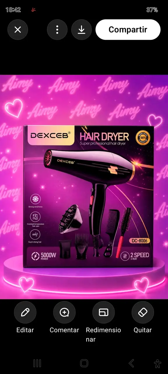 Secador de Pelo Profesional DEXCEB 5000W