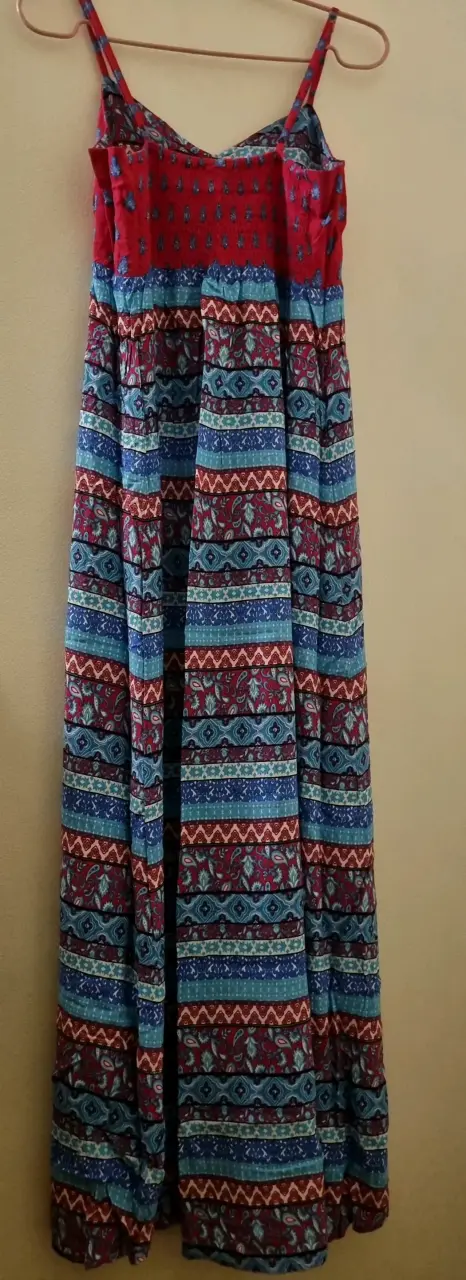 Vestido largo con tirantes adaptables de mujer - 3