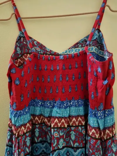 Vestido largo con tirantes adaptables de mujer - miniatura 4