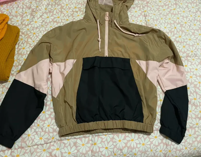 Chaqueta cortaviento multicolor para mujer - 1