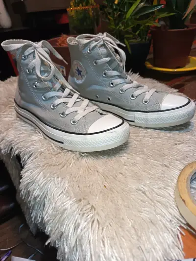 Zapatillas Converse All Star grises de lona - miniatura 2