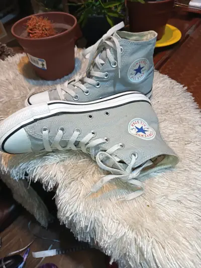 Zapatillas Converse All Star grises de lona - miniatura 3