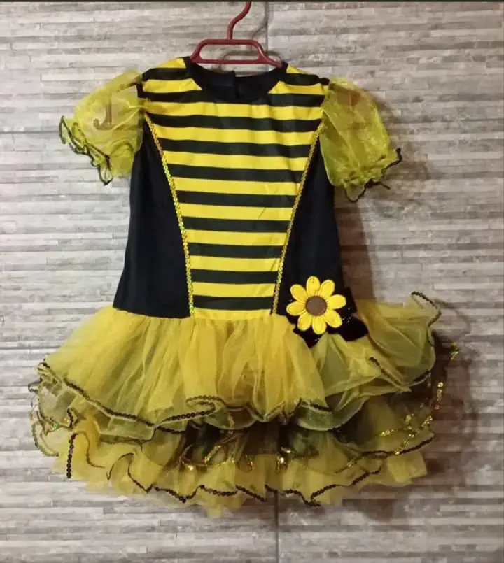 Disfraz de abeja para niña con tutu amarillo - 1