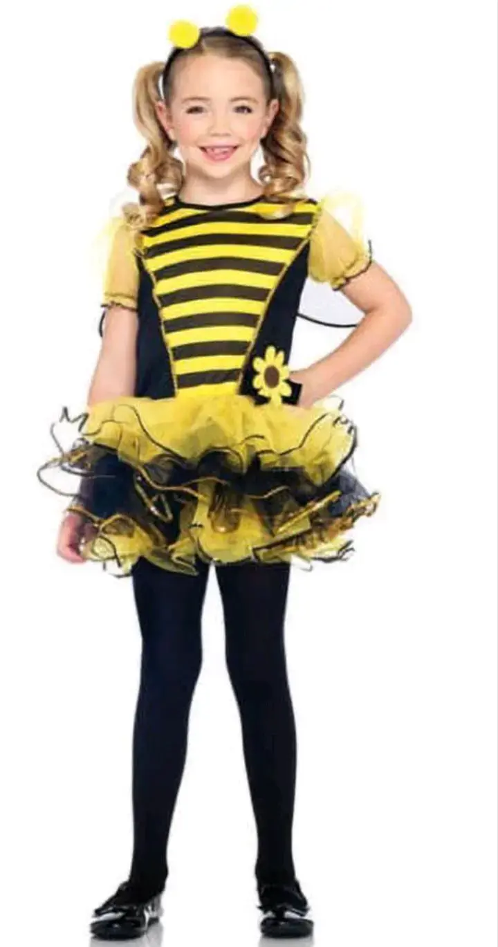 Disfraz de abeja para niña con tutu amarillo - 2