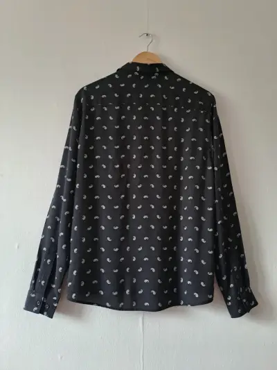 Blusa negra H&M, nueva, talla S - miniatura 3