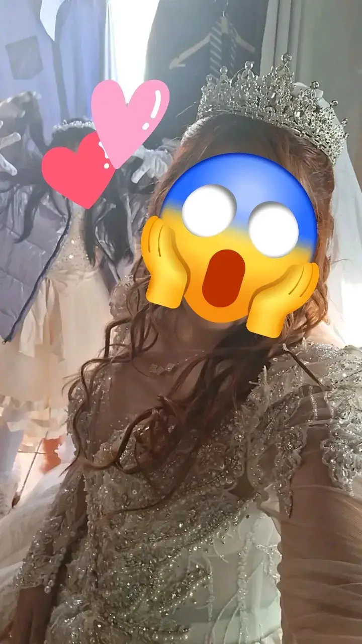 Vestido de Novia de Encaje con Brillos y Mangas Largas - 2