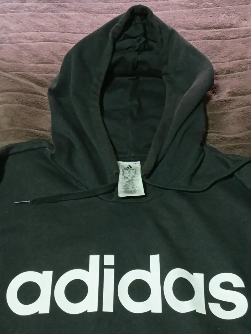 Polerón con capucha negro Adidas talla XL - 1
