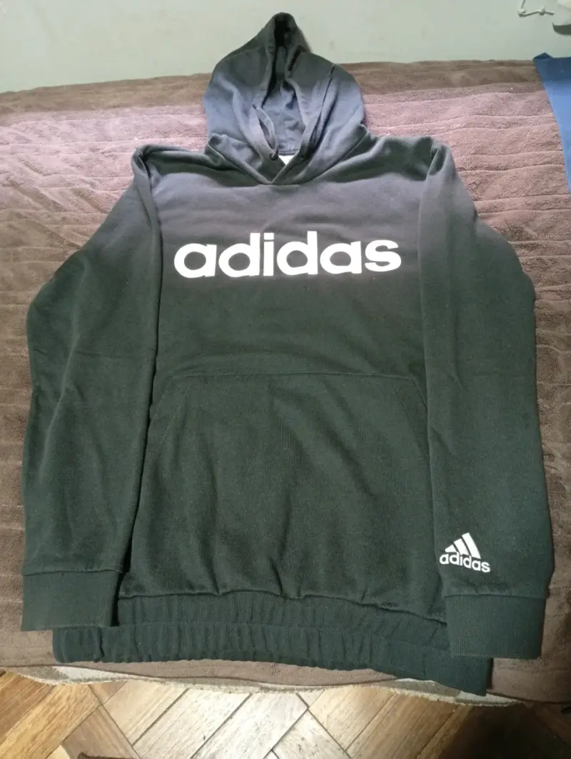 Polerón con capucha negro Adidas talla XL - 2