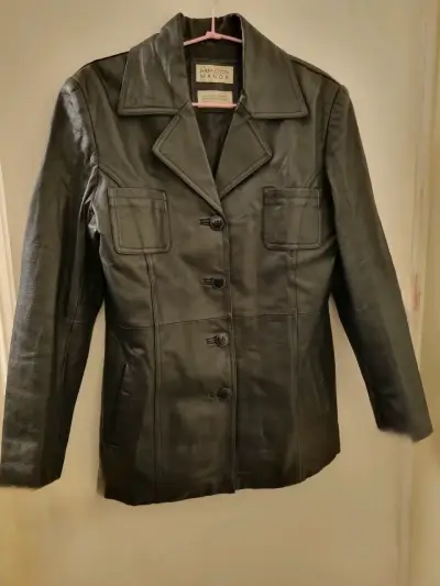Chaqueta de cuero negra Hamilton Manor - miniatura 1