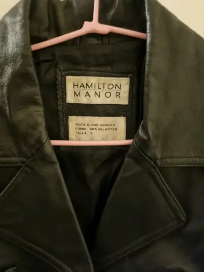 Chaqueta de cuero negra Hamilton Manor - miniatura 5