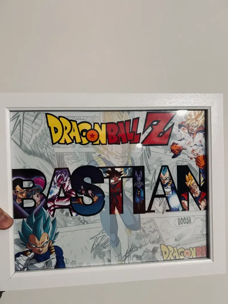 Cuadros personalizados Dragon Ball Z con nombre