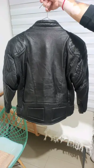 Chaqueta de cuero  para moto - miniatura 1