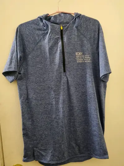 Polera deportiva azul con capucha Kenneth Cole - miniatura 1