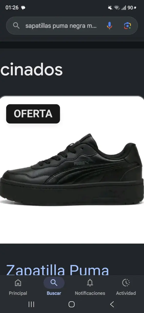 Zapatillas negras Puma para mujer