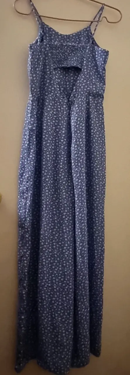 Vestido largo azul con estampado floral Melt - 2