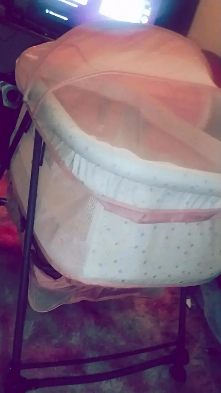 Cuna moisés para bebé rosa con mosquitero - 4