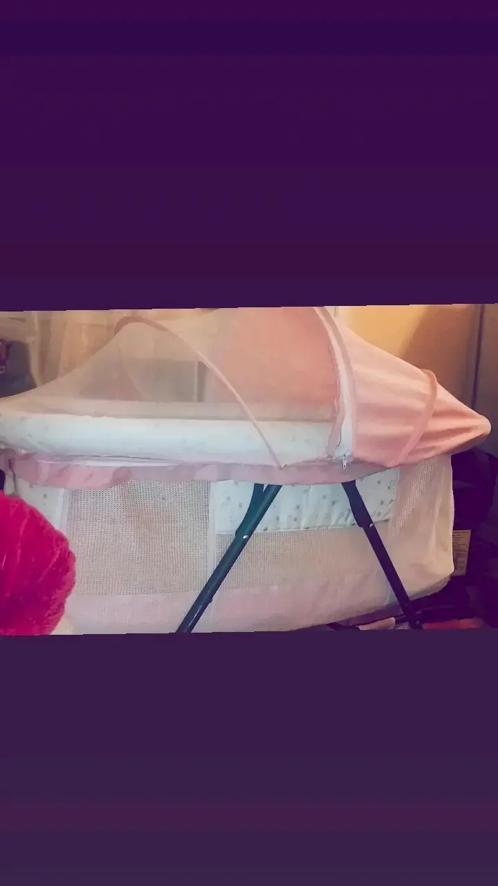 Cuna moisés para bebé rosa con mosquitero - 6