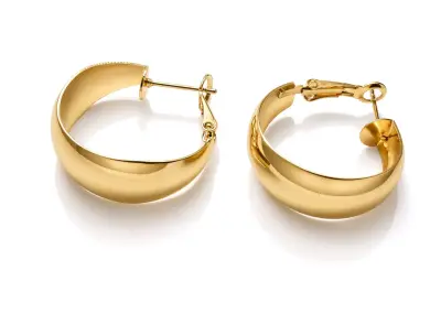 Aros de aro dorados elegantes - miniatura 2