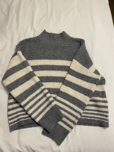 Suéter de rayas gris y blanco Blugirl - talla M - miniatura 1