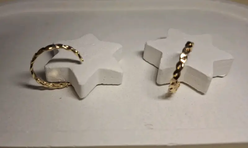 Aros de oro trenzados elegantes - 3