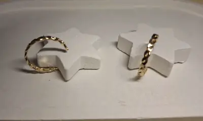 Aros de oro trenzados elegantes - miniatura 3