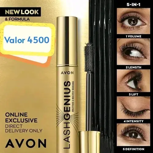 Máscara de Pestañas Avon Lash Genius 5 en 1