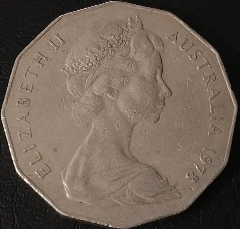 Moneda australiana de 50 centavos 1978