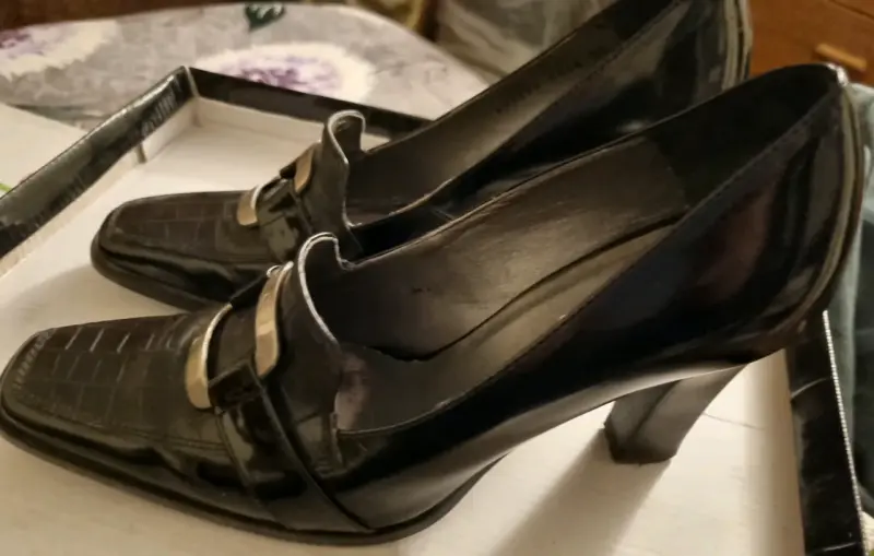 Zapatos de Tacón Negro con Hebilla Gacel - 4