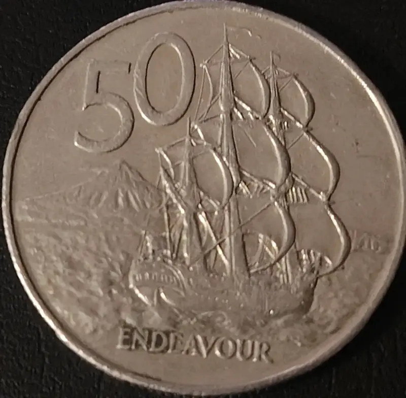 Moneda de 50 centavos Nueva Zelanda 1982