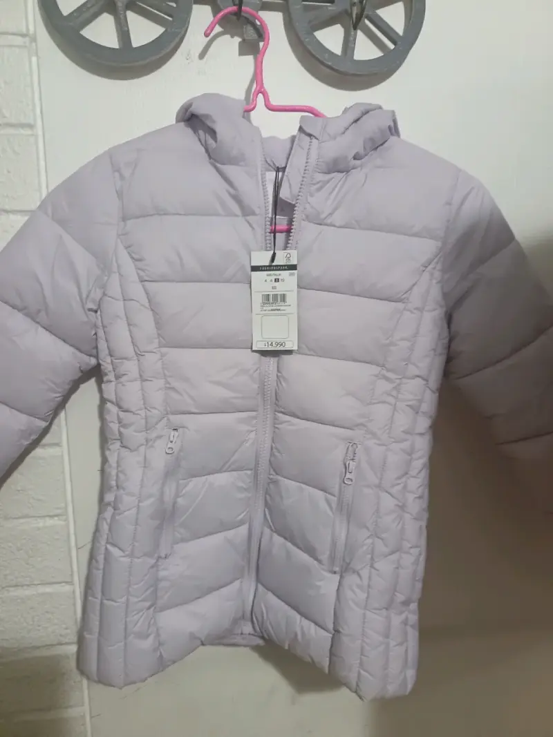 Parka acolchada para niña color lila - 1