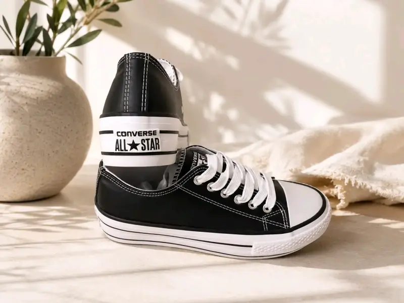Zapatillas Converse eco cuero negra - 1